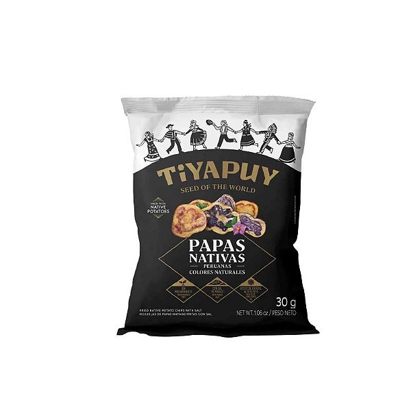 Tiyapuy: Batata Chips Nativa Orgânica Peruana | Temperada com Sal de Maras - 30g
