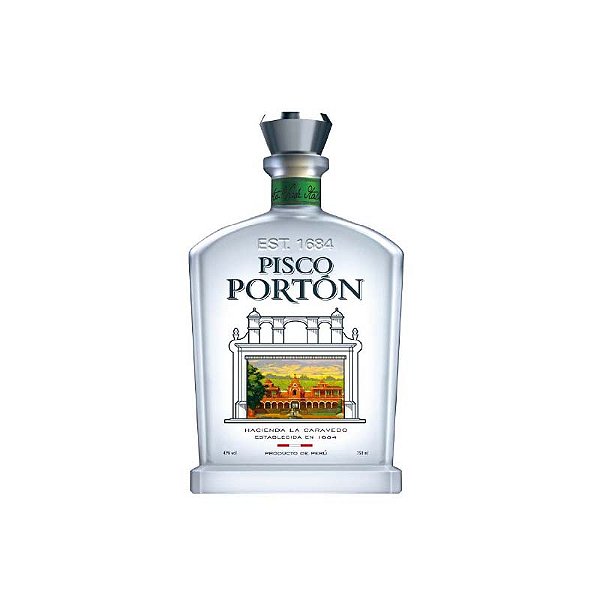 Pisco Portón Mosto Verde Italia 750ml - Pisco Peruano Premium 43% - Caravedo Ica 1684