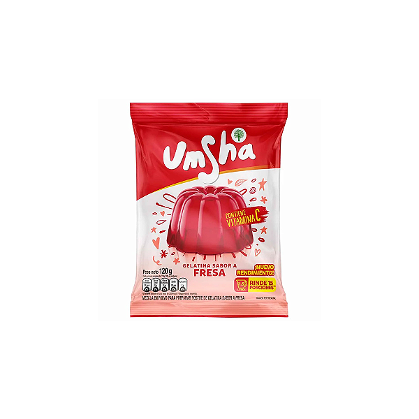 Gelatina Peruana Umsha Morango 120g Com Vitamina C