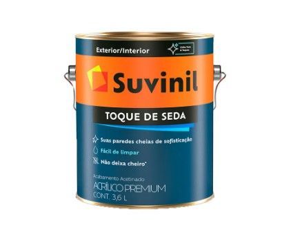 Tinta Acrílica Suvinil 3,6 Litros Acetinado Toque Seda Branco