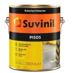Tinta Acrílica Suvinil Pisos 3,6 Litros Preto Fosco