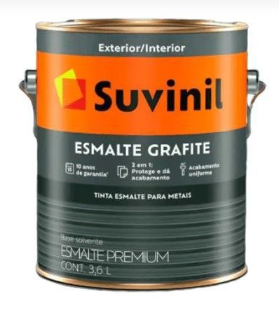 Tinta Esmalte grafite Suvinil 3,6L Fosco escuro