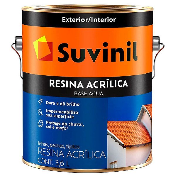 Resina Acrilica Suvinil 3,6 Litros Agua Incolor