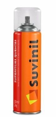 Tinta Spray Suvinil Preto Fosco Alta Temperatura