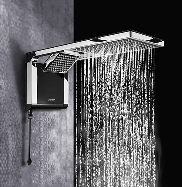 Chuveiro Lorenzetti Acqua Duo Black Com Cromado 7800w