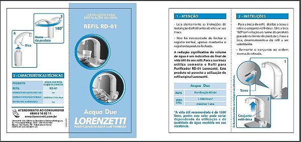 Refil Purificador Lorenzetti Acqua Due