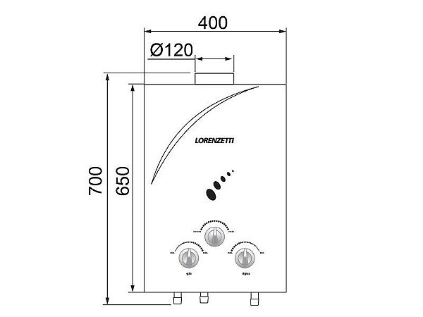 Aquecedor Gás Lorenzetti Lz 1600n Glp (15l)
