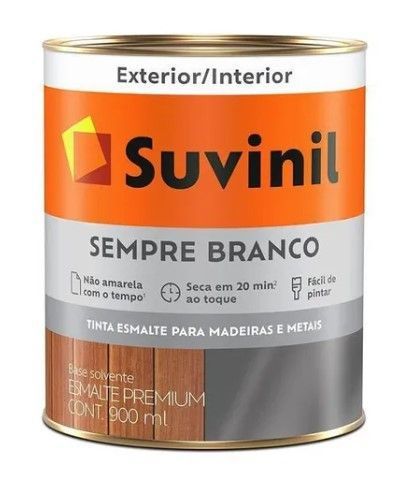Tinta Esmalte Suvinil 0,9 Litros Acetinado Sempre Branco