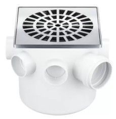 Amanco Caixa Sifonada Quadrado 150x150x50 Vort Cromado