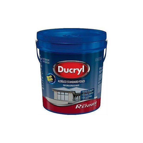 Tinta Acrílica Renner Ducryl Fosco 18L Branco