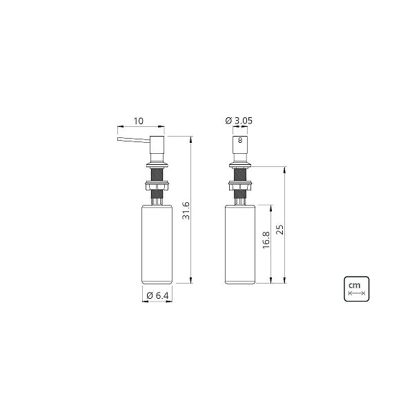 Dosador Sabão Inox 304 500ml Tramontina