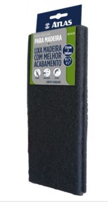 Fibra Abrasia Atlas Preta Madeira 115x290mm C/2un