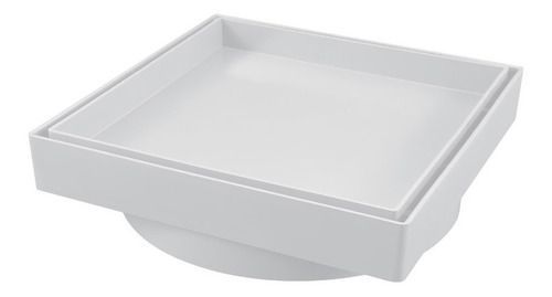 Ralo Oculto Estrela 15x15 Branco