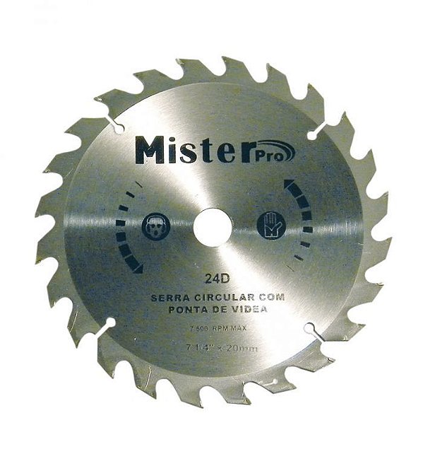 Lamina Serra Circular Com Videa Mister 4 1/2 24d