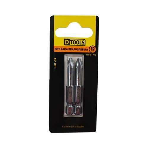Ponteira Parafuso Dtools Phillips 50mm Ph2 Com 2un