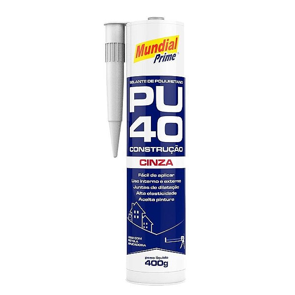 Selante Pu40 Mundial 400g Cinza