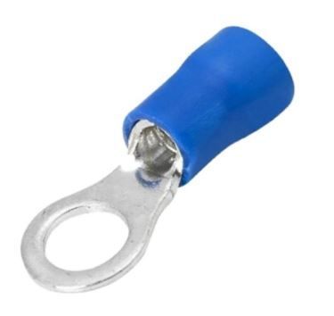 Terminal Anel Cabo 2,5mm Furo 5,3mm 21a - Azul (Emb. 100 Pc)