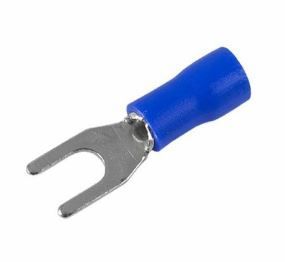 Terminal Tipo Garfo / Forquilha 4,3mm Cabo 2,5mm 21a - Azul (100un)