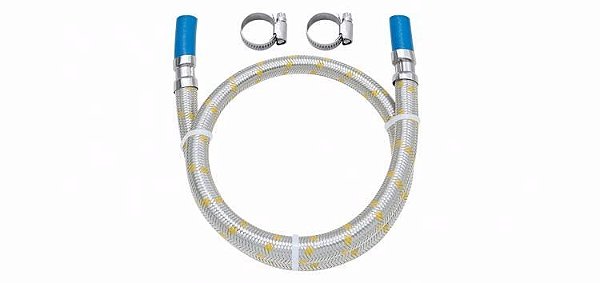 Engate Flexivel Inox Gas 120cm Blukit P/Espigao