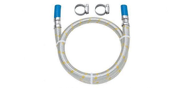 Engate Flexivel Inox Gas  80cm Blukit P/Espigao New