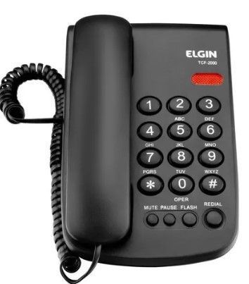 Telefone Elgin Padrao Tcf2000 Comercial Preto