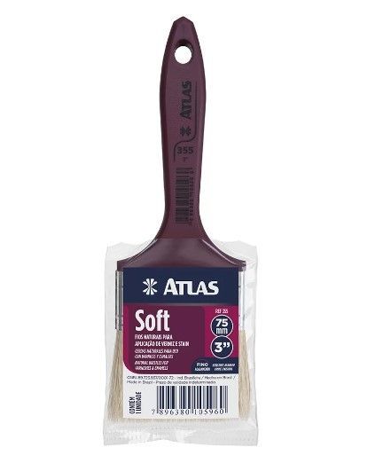 Pincel Atlas 355(G) 3       Soft (Verniz & Stain)