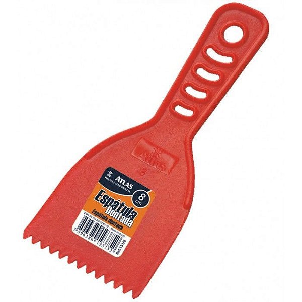 Espatula Plastica Atlas Dentada 8cm