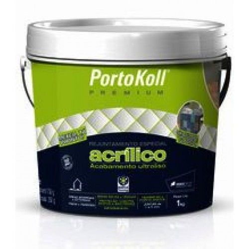 Rejunte Acrilico Portokoll 1kg Cinza Grafite