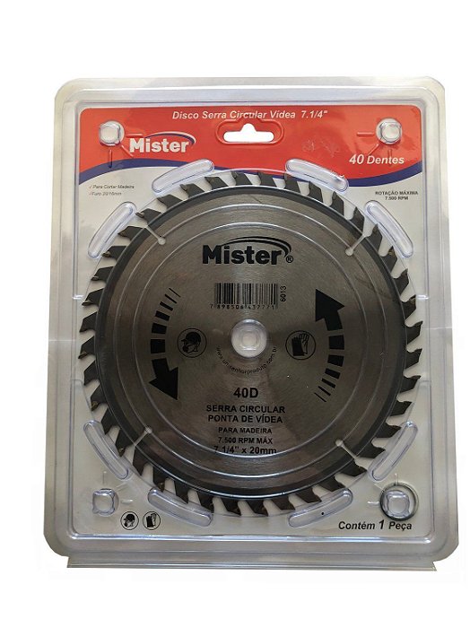 Lamina Serra Circular C Videa Mister 4 1/2 40dentes