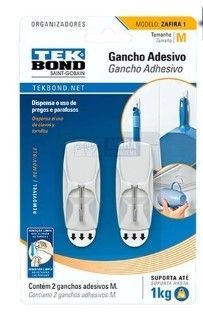 Gancho Adesivo Tekbond Zafira 1 C/2