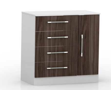 Caloma Comoda Sapateira 4 Gav. 052 Bv Branco/Carv