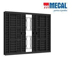Janela Mecal Veneziana  C/Grade Mos - 100x120 Req.