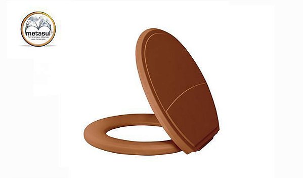 Assento Sanitario Almofadado Metasul Slim Caramelo