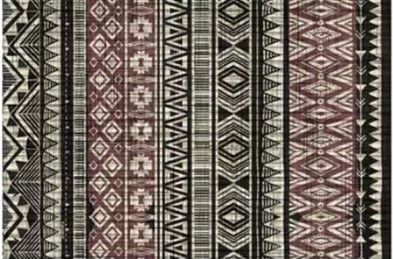 Tapete Kapazi 65cm Tropical Tribal Vinho