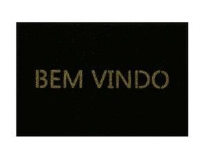 Capacho Kapazi 40cm X 60cm Preto Bem Vindo