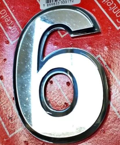 Numeral 10cm N.6 Espelhado
