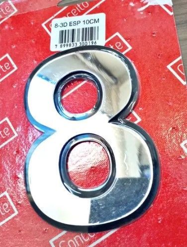 Numeral 10cm N.8 Espelhado