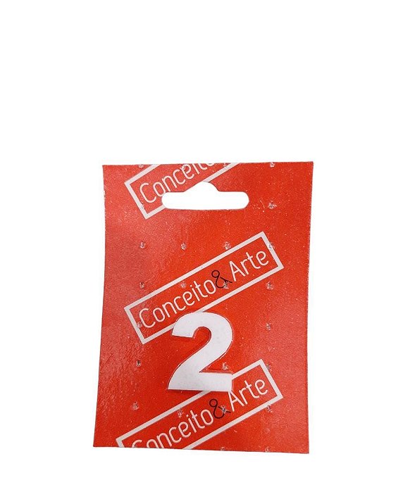 Numeral 2,5cm 2-Apto Branco