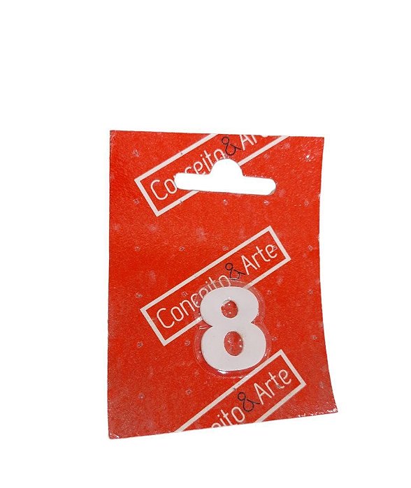 Numeral 2,5cm 8-Apto Branco