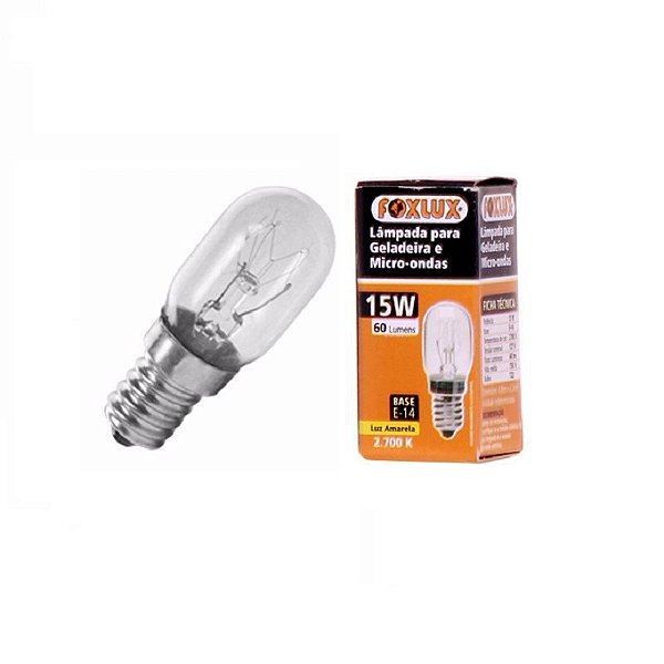 Lampada Inc P/Geladeira 15wx220v E-14 Foxlux