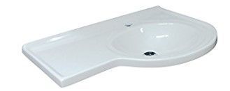 Pia Roralit Viena Curvo 84cm X 45cm Branco Rorato