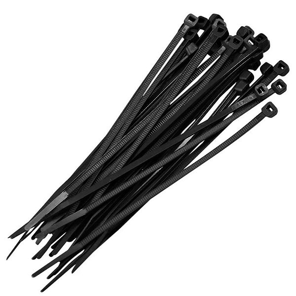 Abracadeira Cinta Lacre 4,8x400mm Preta Frontec  (C/100un)