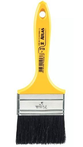 Pincel Atlas 319(E) 3       Amarelo (Cerda Preta Esmalte)