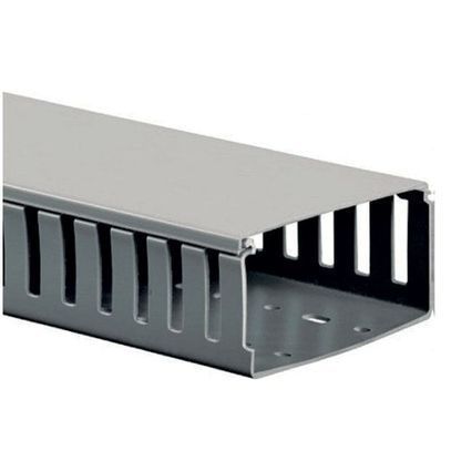 Canaleta Ranhurada Dexson 50x50mm Cinza 2m