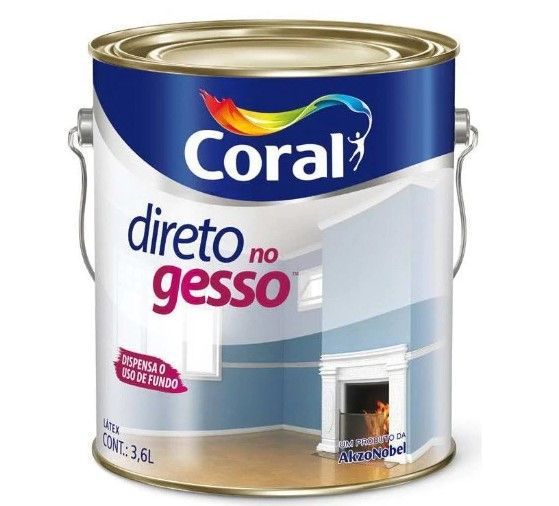 Tinta Acrilica Direto No Gesso 3,6l Branco Neve