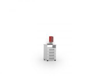 Caloma Gaveteiro C/ 4 Gav 635 Bb Branco/Branco