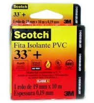 Fita Isolante Preta 3m 10m Scoth