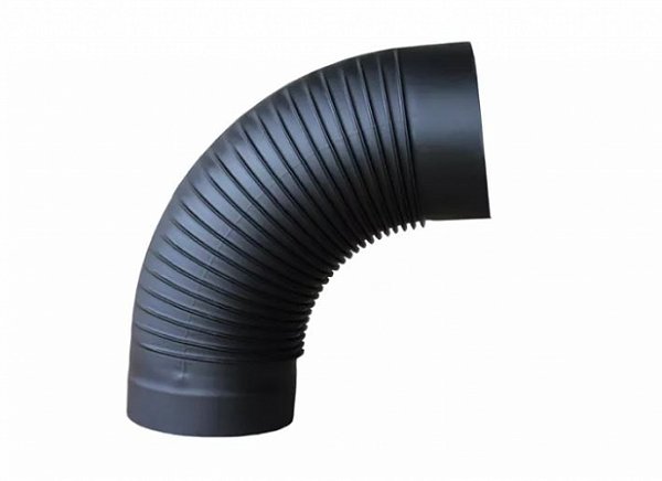 Curva Lareira 150mm Preto