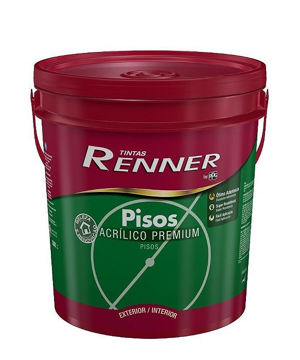Tinta Acrilica Renner Pisos 18l Verde