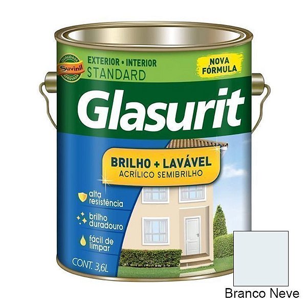 Tinta Acrilica Glasurit 3,6l Fosco Standard Branco